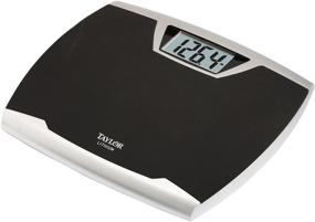 img 3 attached to 🔢 Taylor Precision Digital Body Weight Scales - 440 LB Capacity, Anti-slip Rubber Mat, Oversized Readout, Locking Weight Beep, Auto On/Off, 14.0 x 12.4 Inches