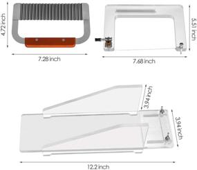 img 2 attached to Эффективное нарезание мыла с набором из 3 штук мыльных резаков: набор Kacsoo для точных и регулируемых прямых и волнистых срезов, включает в себя нож для резки и планирования из нержавеющей стали.
