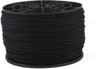 🎭 600ft spool of 1/8 inch all black cotton tie line/theater cord - reinforced, low stretch, and unglazed for versatile uses logo