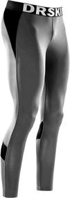 img 4 attached to 🏋️ DRSKIN Men's Compression Pants: Stay Warm, Flexible, and Active with Sports Baselayer Leggings