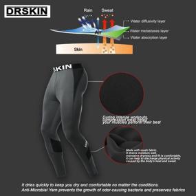 img 2 attached to 🏋️ DRSKIN Men's Compression Pants: Stay Warm, Flexible, and Active with Sports Baselayer Leggings