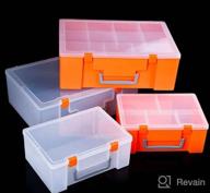 img 1 attached to 🗃️ Enhanced 9-Grids Plastic Organizer Box with Dividers | Craft and Jewelry Organizer | Small Parts Container with Dividers for Beads, Earrings, Rings, Buttons, and More… review by Kristen Reid