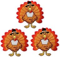 thanksgiving turkey embroidered iron patch logo