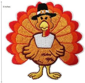 img 1 attached to Thanksgiving Turkey Embroidered Iron Patch