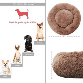 img 1 attached to Ultimate Calming Dog Beds: Anti-Anxiety Fluffy Bed for Small to Jumbo Size Dogs, 10-150lbs | Comfy Cuddler for Pet Dogs & Cats of All Breeds