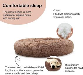 img 3 attached to Ultimate Calming Dog Beds: Anti-Anxiety Fluffy Bed for Small to Jumbo Size Dogs, 10-150lbs | Comfy Cuddler for Pet Dogs & Cats of All Breeds