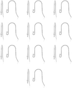 img 3 attached to ✨ 925 Sterling Silver Ball End French Earring Hooks – Set of 20 Pcs/10 Pairs for DIY Jewelry Making