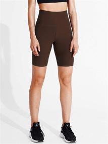 img 3 attached to 🏃 Stay comfortable and stylish with CADMUS 3 Pack High Waisted Biker Shorts - Perfect for Women's Workouts with Two Side Pockets!