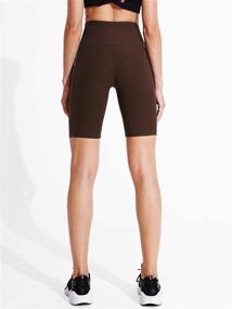 img 2 attached to 🏃 Stay comfortable and stylish with CADMUS 3 Pack High Waisted Biker Shorts - Perfect for Women's Workouts with Two Side Pockets!