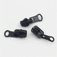 black molded reversible pulls set of 5 with vislon slider and top stops for zipper repair - leekayer #5 logo