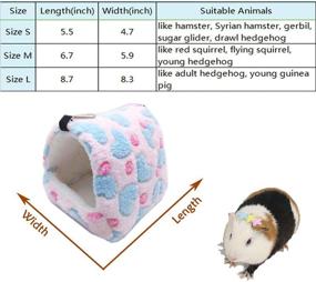 img 3 attached to 🐹 Cozy Plush Hideout: Hamster Hammock for Cage, Ideal Bedding Nest for Small Animals - Guinea Pigs, Chinchillas, Squirrels, Rats, Hedgehogs, Gerbils, Birds, Parrots - Provides Winter Warmth and Cute Soft Sleeping Spot