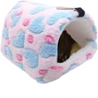 🐹 cozy plush hideout: hamster hammock for cage, ideal bedding nest for small animals - guinea pigs, chinchillas, squirrels, rats, hedgehogs, gerbils, birds, parrots - provides winter warmth and cute soft sleeping spot логотип