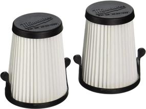 img 1 attached to 🔍 2 Pack of Milwaukee Genuine OEM 49-90-1950 3” Replacement Dry Filters for M12 Compact Vacuum