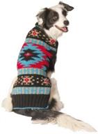 🐶 chilly dog black southwest dog sweater, x-small: stylish warmth for your pint-sized pooch! логотип