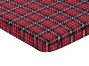 img 2 attached to 👶 Sweet Jojo Designs Red and Black Woodland Plaid Flannel Baby Boy Fitted Mini Portable Crib Sheet - Rustic Patch Collection