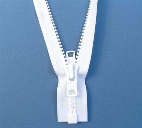 img 1 attached to 🤐 YKK Zipper, White #10 Brand: Marine Grade Metal Tab Slider, Heavy Duty with Bottom Separation