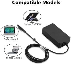 img 2 attached to 💡 UL Listed Surface Pro Charger 44W 15V 2.58A: Compatible with Microsoft Surface Pro 3/4/5/6/Surface Laptop Surface Go; Includes 5V 1A USB Charging Port