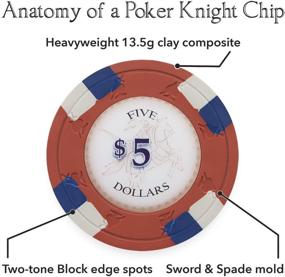 img 1 attached to Claysmith Gaming Set of 50 Poker Knights Poker Chips, 13.5-Gram Heavyweight Clay Composite