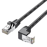 🔌 juxinice 3ft copper 24awg ftp shielded rj45 cable cord patch cable - cat 6 ethernet cable with 90 degree downward angle логотип