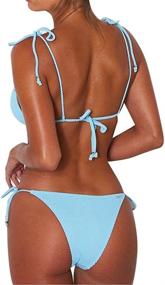 img 3 attached to MOOSLOVER Womens Ribbed Brazilian Swimsuit Women's Clothing in Swimsuits & Cover Ups