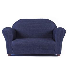 img 4 attached to 🛋️ Roundy Denim Kids' Sofa Furniture by Keet in Children's Furniture