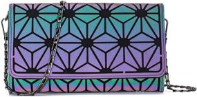 img 4 attached to 👛 Stylish Geometric Rhomboids Lattice Wallet Purse: Perfect Women's Handbags & Wallets Combo!