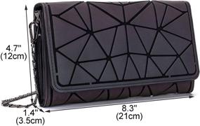 img 2 attached to 👛 Stylish Geometric Rhomboids Lattice Wallet Purse: Perfect Women's Handbags & Wallets Combo!