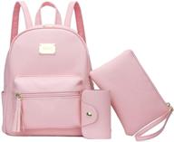 🎒 kkxiu 3-piece small cute backpack purse set - fashionable mini daypack with tassel for women logo