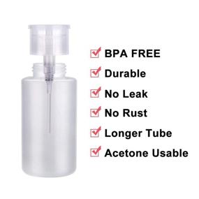 img 3 attached to 💧 FITDON 4PCS Lockable Pump Dispenser Bottles: Efficient Storage for Acetone, Alcohol, Nail Polish Remover & Makeup Remover