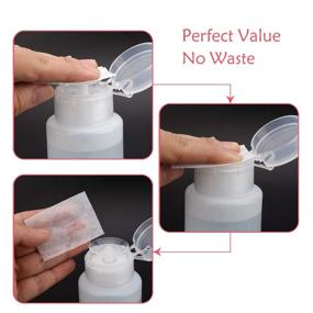 img 1 attached to 💧 FITDON 4PCS Lockable Pump Dispenser Bottles: Efficient Storage for Acetone, Alcohol, Nail Polish Remover & Makeup Remover