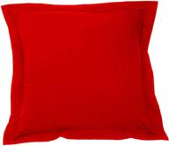 🔴 premium 550 thread count european square pillow shams 26x26 - set of 2 red euro shams - 100% egyptian cotton - gorgeous european size decorative pillow covers/cases logo