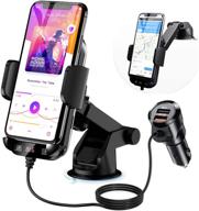 soyuki bluetooth fm transmitter car phone mount: safe driving long arm mp3 player, qc3.0 radio adapter with usb/tf/aux support for all phones logo