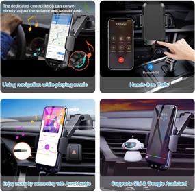 img 2 attached to SOYUKI Bluetooth FM Transmitter Car Phone Mount: Safe Driving Long Arm MP3 Player, QC3.0 Radio Adapter with USB/TF/AUX Support for All Phones