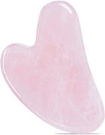 gua sha facial massage tool - jade stone and rose quartz face gua sha 💎 for facial spa, trigger point treatment and jawline face sculpting - ideal for girls and women logo