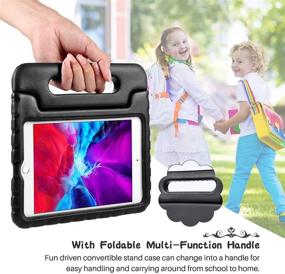 img 3 attached to 🔒 Protective iPad Mini 4/5 Tablet Case for Kids - Blosomeet EVA Lightweight Shockproof Case with Handle & Foldable Stand - Rugged Kid-Proof Cover in Black