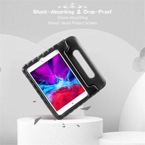 img 1 attached to 🔒 Protective iPad Mini 4/5 Tablet Case for Kids - Blosomeet EVA Lightweight Shockproof Case with Handle & Foldable Stand - Rugged Kid-Proof Cover in Black