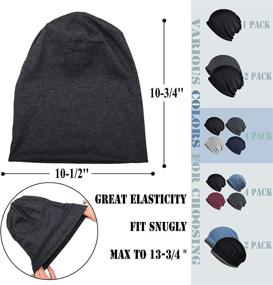 img 2 attached to 🧢 ELLEWIN Cotton Slouchy Beanie: Lightweight Running & Chemo Cap for Men & Women