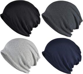 img 4 attached to 🧢 ELLEWIN Cotton Slouchy Beanie: Lightweight Running & Chemo Cap for Men & Women