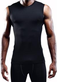 img 1 attached to Enhance Performance with Neleus Athletic Sleeveless Compression Black