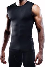 img 3 attached to Enhance Performance with Neleus Athletic Sleeveless Compression Black