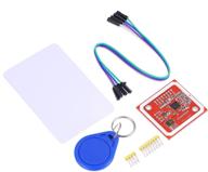 🔮 модуль pn532 nfc nxp rfid v3 kit - комплект считывателя ближней связи - i2c spi hsu с белой картой ключа s50 и cuid - совместим с arduino, raspberry pi, diy smart phone, android phone - черный с разъемом pin header логотип