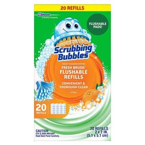 img 3 attached to 🚽 20ct Scrubbing Bubbles Fresh Brush Flushables Refill - Toilet and Toilet Bowl Cleaner with Citrus Action Scent - Eliminates Odors and Limescale