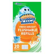 🚽 20ct scrubbing bubbles fresh brush flushables refill - toilet and toilet bowl cleaner with citrus action scent - eliminates odors and limescale logo