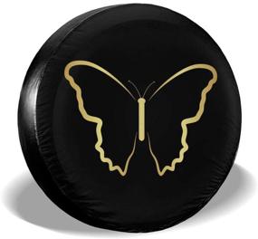 img 4 attached to Butterfly Spare Tire Cover Waterproof Dust-Proof UV Sun Wheel Tire Cover Fit For Jeep