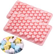 🧼 heart silicone soap mold - soap making supplies tool - mini heart embed mold for chocolate, candy, jello, gummy, cake decoration - pack of 2 logo