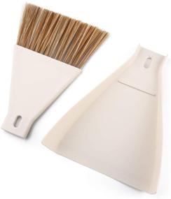 img 4 attached to Pensino Japanese Style Mini Broom and Dustpan Set - Ideal for Cleaning Table Countertop, Kid's Mess & Pet Hair Removal