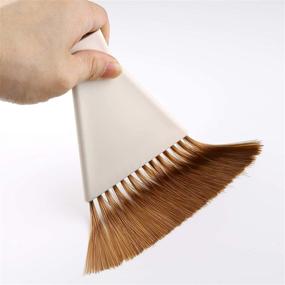 img 3 attached to Pensino Japanese Style Mini Broom and Dustpan Set - Ideal for Cleaning Table Countertop, Kid's Mess & Pet Hair Removal