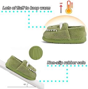 img 2 attached to 👶 Cute Cartoon Toddler Slippers for Boys and Girls - Warm Indoor Shoes by MARITONY