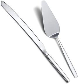 img 4 attached to 🍰 Berglander Stainless Steel Wedding Cake Knife and Server Set - Ideal for Weddings, Birthdays, Parties, and Events - Includes Cake Cutter and Server