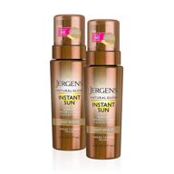 🌞 jergens natural glow instant self tanner mousse - sunless tanning, light bronze tan, 6 ounce (2 pack) - achieve a flawless and natural-looking tan logo